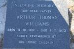 WILLIAMS Arthur Thomas 1891-1973
