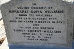 WILLIAMS Margaret Sofia 1895-1955 :: WILLIAMS Sidney Ernest 1933-1969