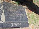BRITS Gerhardus N. 1904-1970 & Magdalena G. 1913-1973