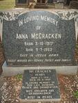 McCRACKEN Henry 1918-1988 & Anna 1917-1963