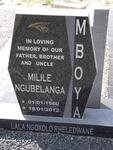 MBOYA Milile Ngubelanga 1960-2012