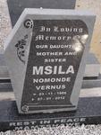 MSILA Nomonde Vernus 1966-2012