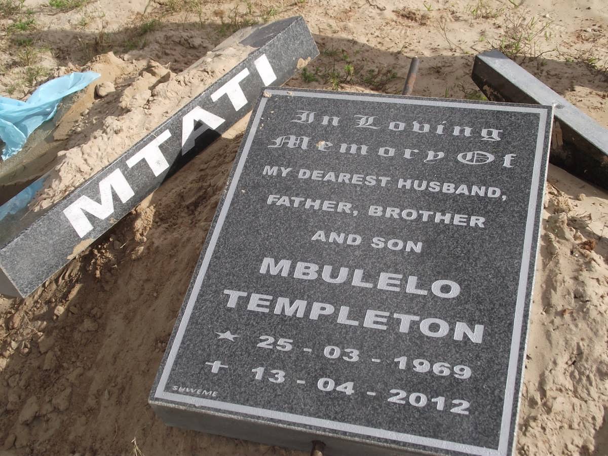 MTATI Mbulelo Templeton 1969-2012
