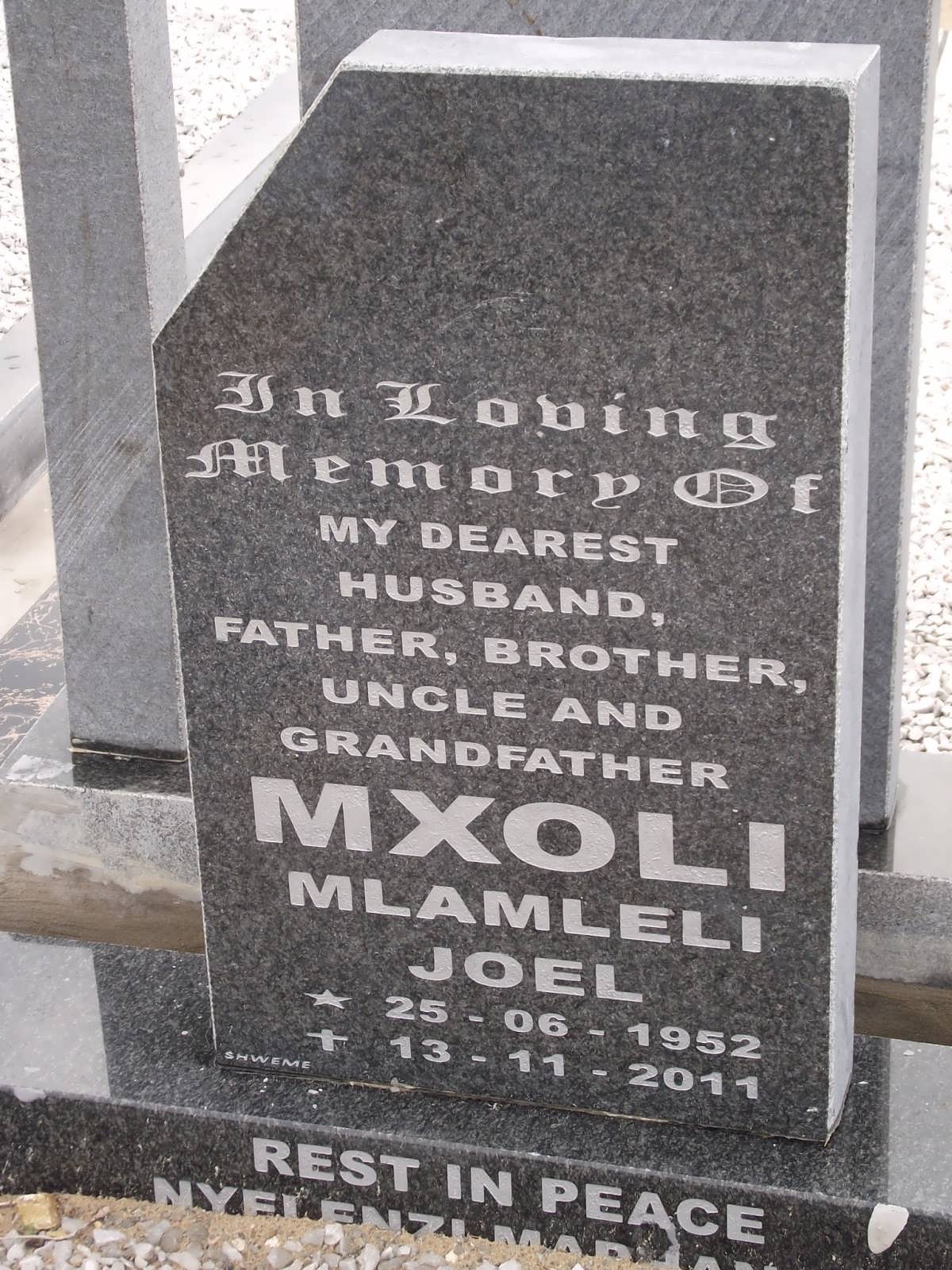 MXOLI Mlamleli Joel 1952-2011