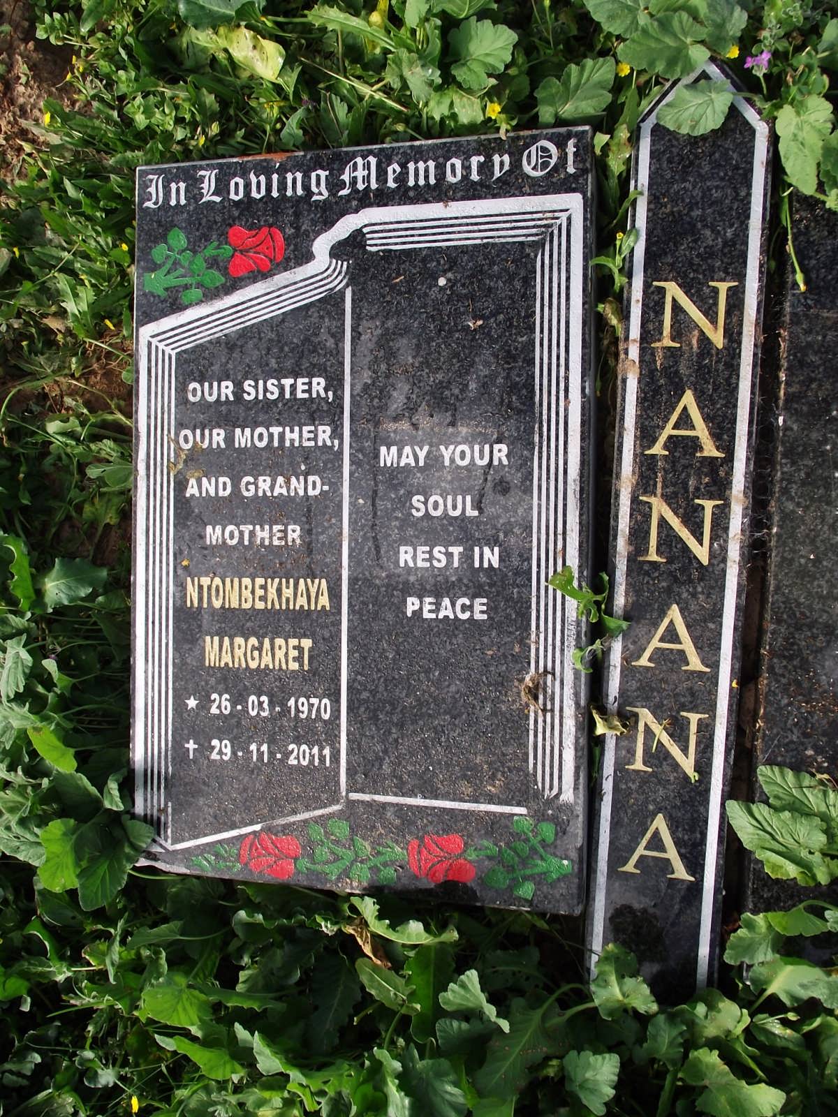 NANANA Ntombekhaya Margaret 1970-2011