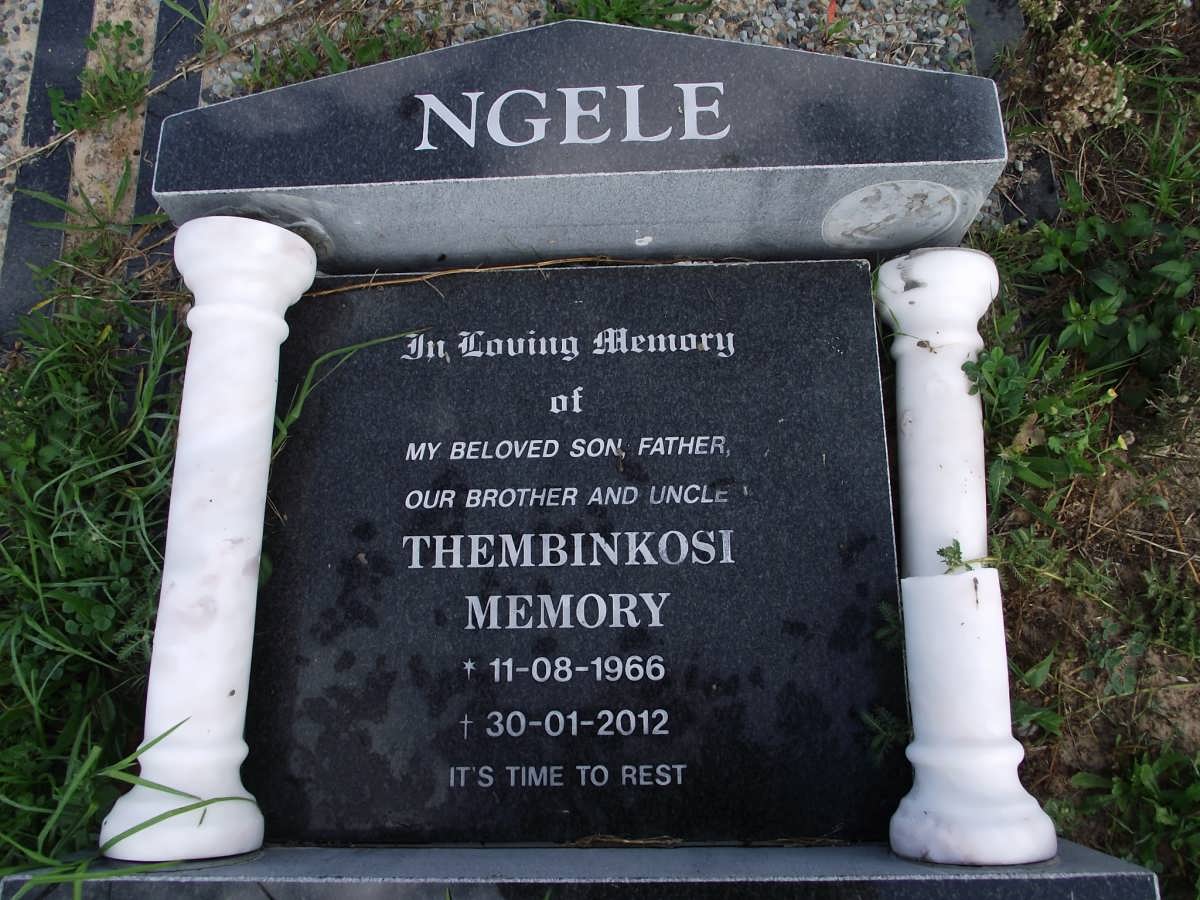 NGELE Thembinkosi Memory 1966-2012