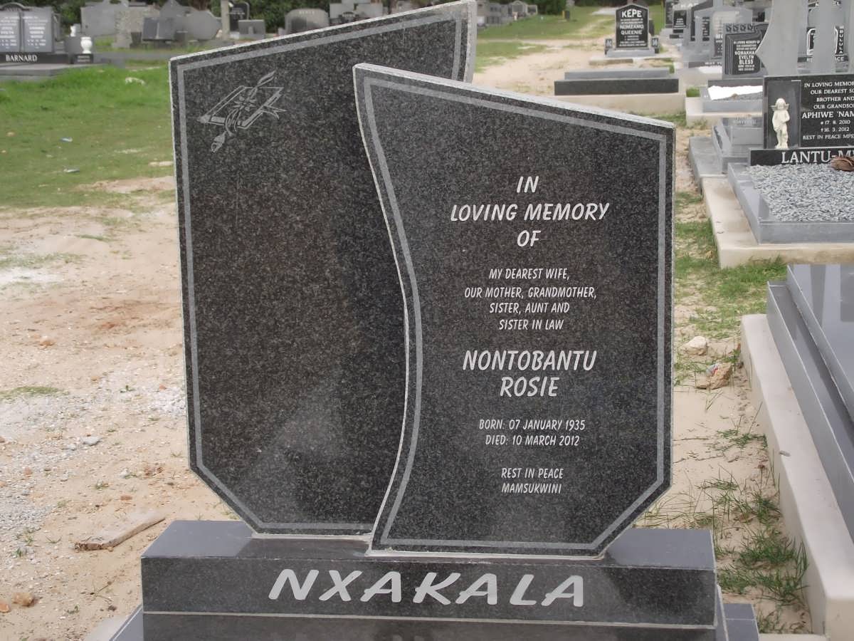NXAKALA Nontobantu Rosie 1935-2012