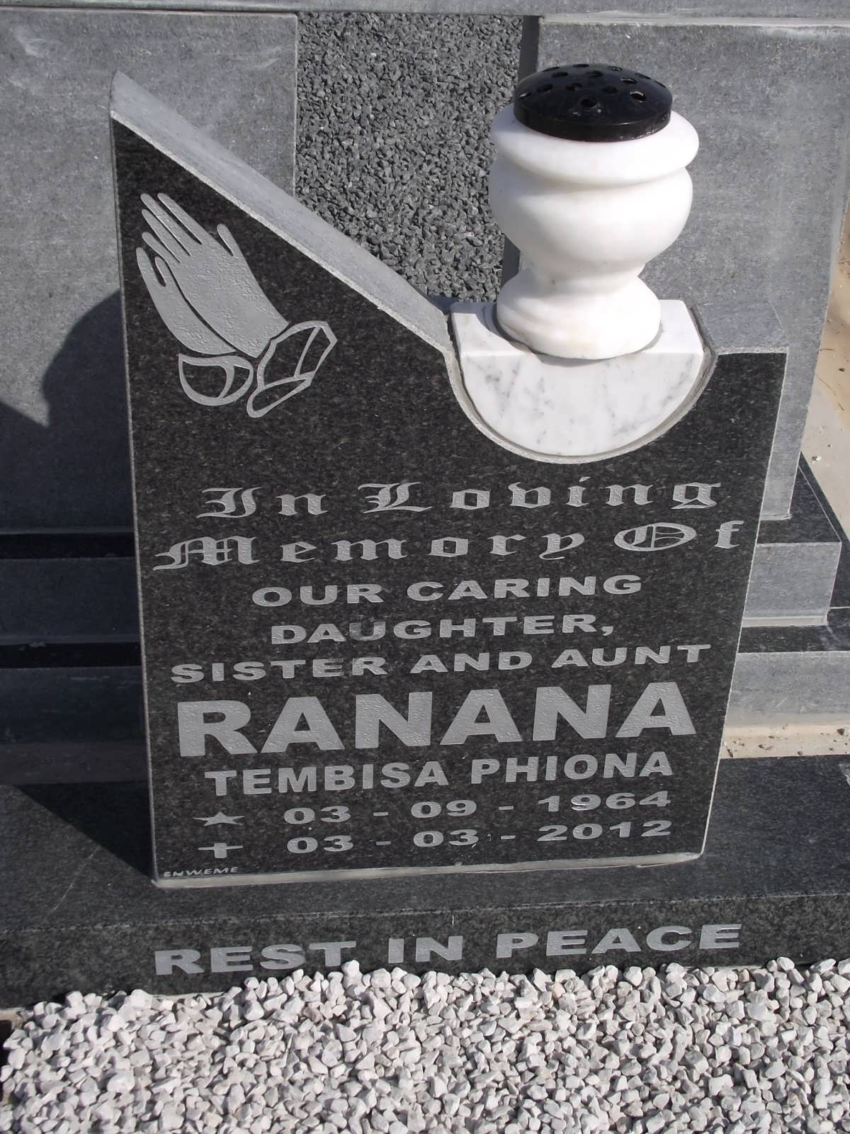 RANANA Tembisa Phiona 1964-2012