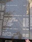13. Memorial Plaque with list of names