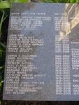 14. Memorial Plaque with list of names