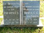 BOUWER Philippus L. 1911-1997 & Henna C.C. VAN NIEKERK 1924-1979