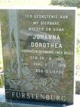FURSTENBURG Johanna Dorothea formerly ORSMOND nee BIGGS 1901-1976