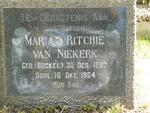 NIEKERK Maria Ritchie, van nee BOCKEL 1880-1964