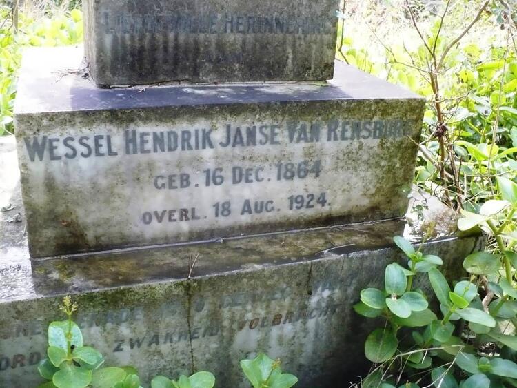 RENSBURG Wessel Hendrik, Janse van 1864-1924