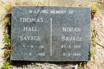 SAVAGE Thomas Hall 1911-1989 & Norah 1916-1996