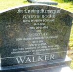 WALKER George Roger 1913-1988 & Dorothy HUGHES 1914-2008