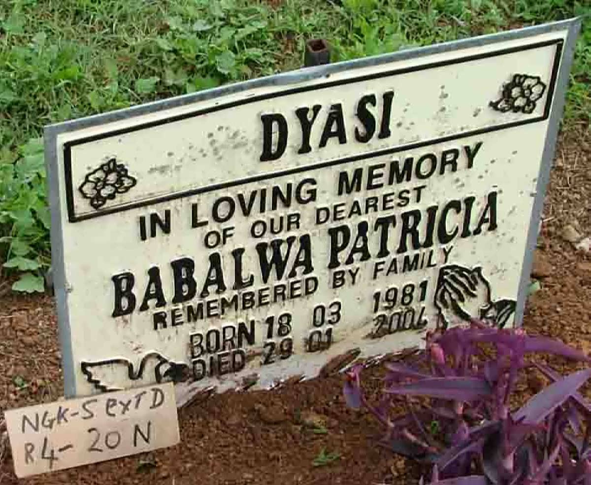 DYASI Babalwa Patricia 1981-2004