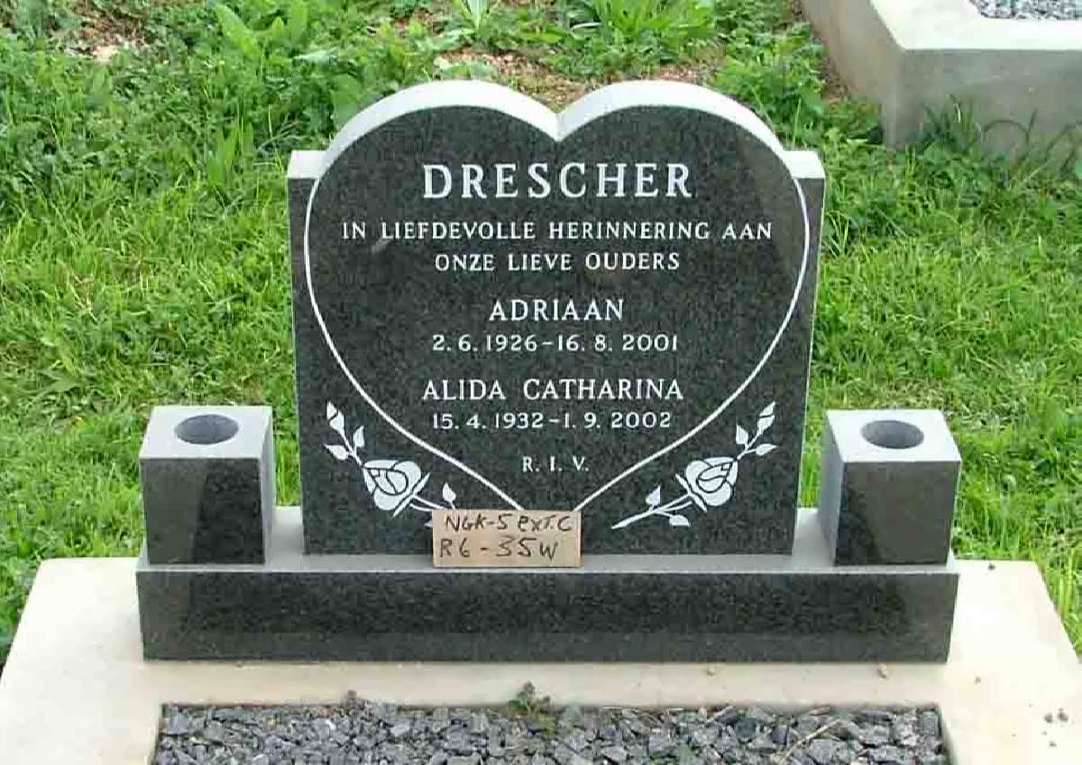 DRESCHER Adriaan 1926-2001 & Alida Catharina 1932-2002