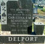 DELPORT Christina E.M. nee SCHNETLER 1901-1964