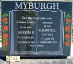 MYBURGH Johannes M. 1914-1960 & Elizabeth A. 1918-2003