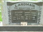 LANDMAN Wynand Willem 1905-1975 & Martha Maria 1908-1975