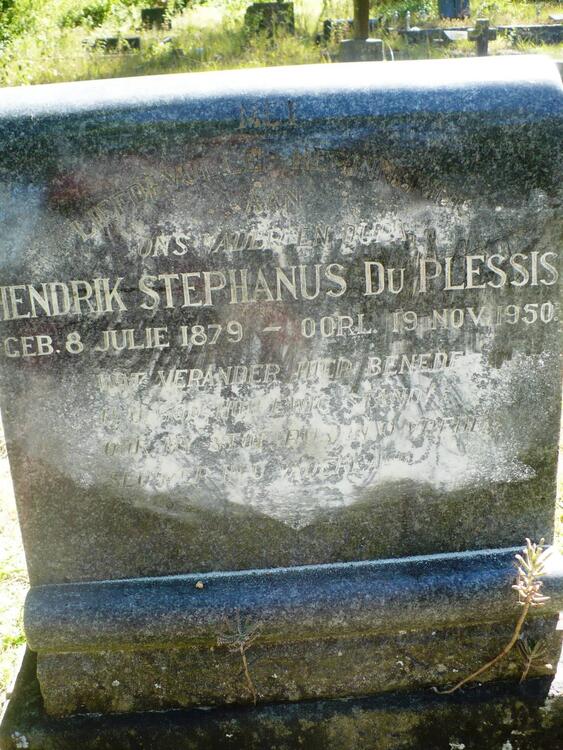 PLESSIS Hendrik Stephanus, du 1879-1950