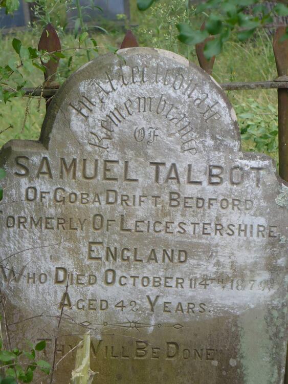 TALBOT Samuel -1879