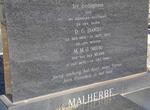 MALHERBE D.G. 1876-1957 & M.M.J. van der MERWE 1878-1960