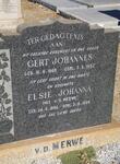 MERWE Gert Johannes, v.d. 1869-1952 & Elsie Johanna v.d. MERWE  1886-1969