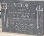 VICTOR Gerrit Joachim 1897-1966 & Martha Magdalena MUIR 1918-1992