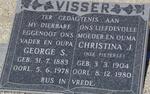 VISSER George S. 1883-1978 & Christina J. PIETERSE 1904-1980