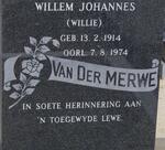 MERWE Willem Johannes, van der 1914-1974