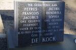 KOCK Petrus Francois Jacobus, De 1900-1982 & Jacoba Hendrika Sophia 1907-1997