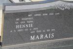 MARAIS Hennie 1925-1979