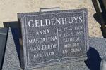 GELDENHUYS Anna Magdalena van Eerde nee VLOK 1900-1993