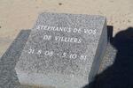 VILLIERS Stephanus de Vos, de 1908-1981