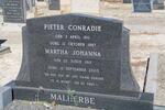 MALHERBE Pieter Conradie 1911-1987 & Martha Johanna 1917-2005