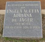 JAGER Lodewyk Hermanus, de 1853-1938 & Engela Aletta MEYER 1858-1939 :: DE JAGER Esias Engelbertus 1888-1950