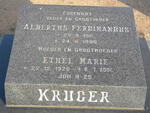 KRUGER Albertus Ferdinandus 1911-1980 & Ethel Marie 1926-2001