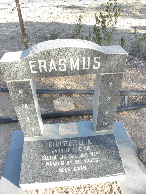 ERASMUS Christoffel A. 1976-1976