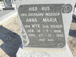 WYK Anna Maria, van geb VISSER 1868-1960