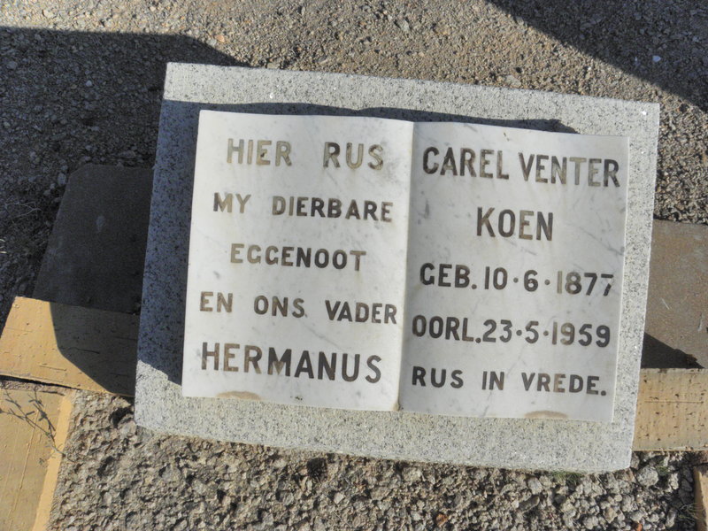 KOEN Hermanus Carel Venter 1877-1959
