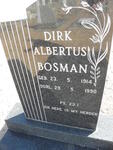 BOSMAN Dirk Albertus 1914-1990