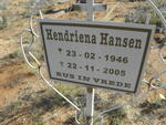 HANSEN Hendriena 1946-2005