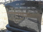 STÜHLER Martha Magdalena 1893-1978