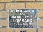LOMBARD Barend Jakobus 1944-2008