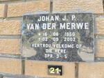 MERWE Johan J.P., van der 1950-2002