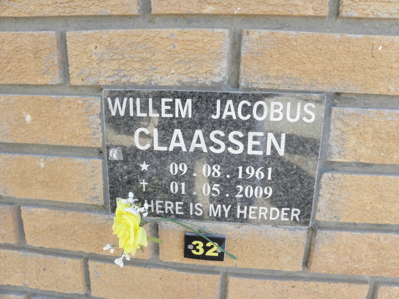CLAASSEN Willem Jacobus 1961-2009
