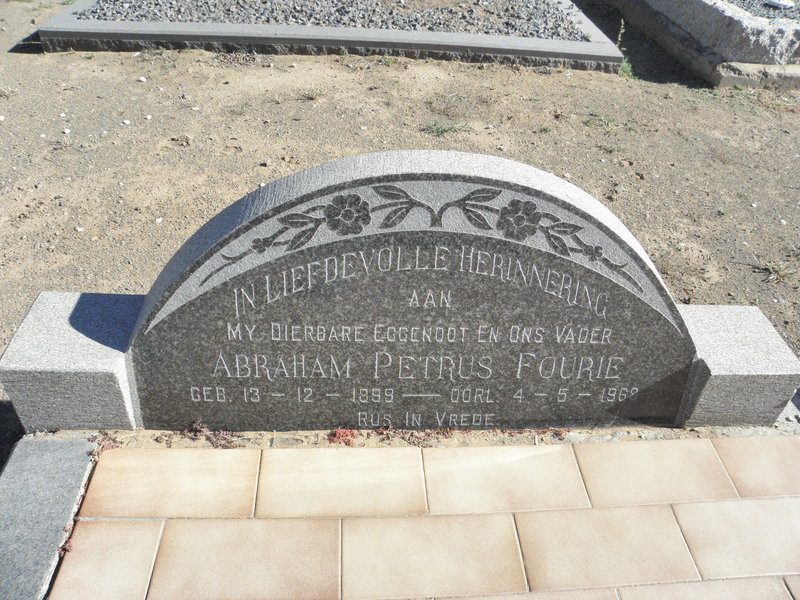 FOURIE Abraham Petrus 1899-1968