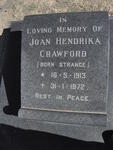 CRAWFORD Joan Hendrika nee STRANGE 1913-1972